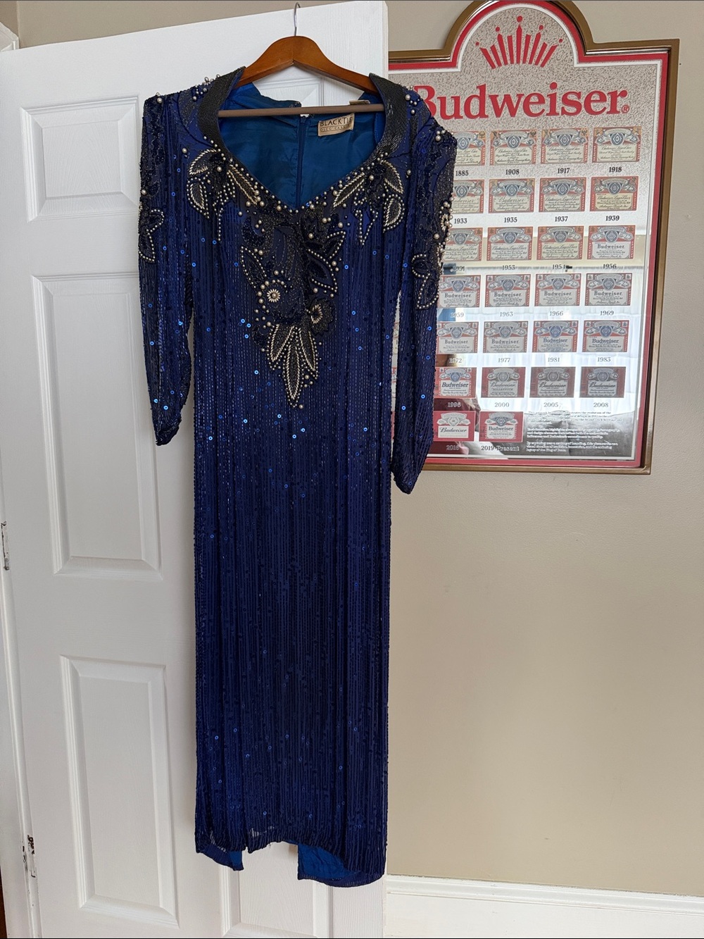 Oleg Cassini full beaded 1980s Vintage Gown